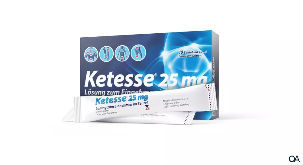 Ketesse 25 mg Lösung zum Einnehmen im Beutel