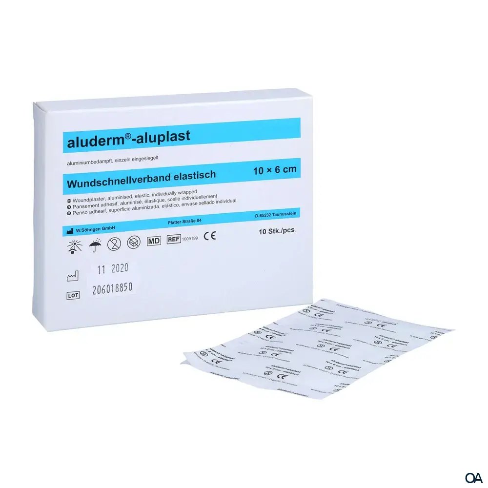 aluderm®-aluplast Wundschnellverband elastisch, 10 x 6 cm