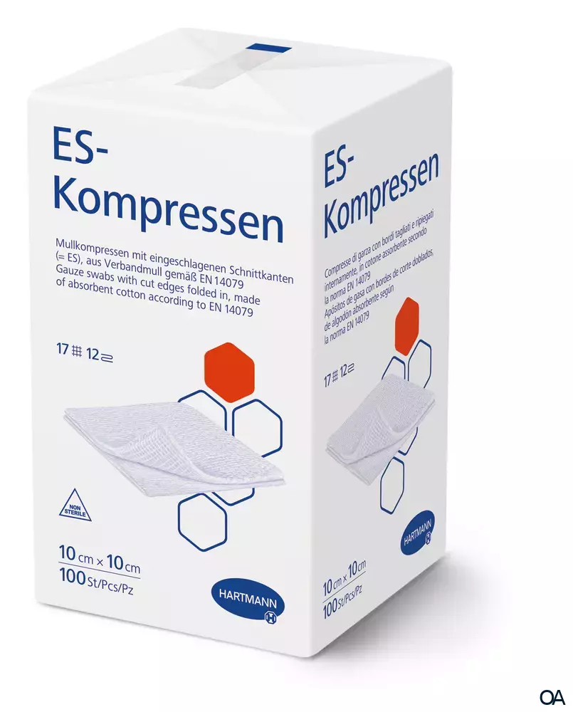 ES-Kompressen 12fach, unsteril, 10 x 10 cm