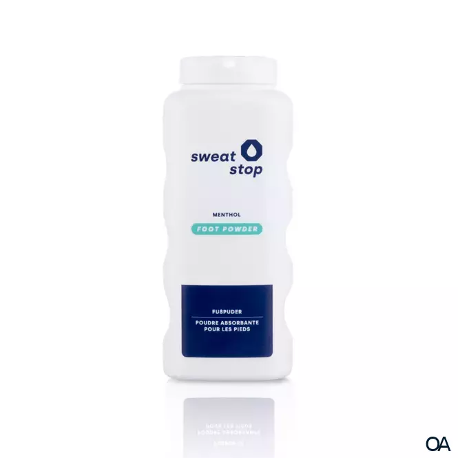 SweatStop® Fußpuder mit Zimt & Menthol für trockene Füße SweatStop® Fußpuder mit Zimt & Menthol für trockene Füße