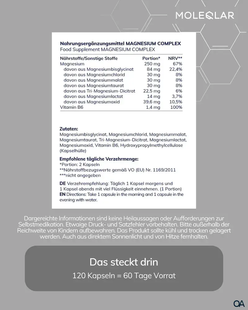 MoleQlar Essentials QNESIUM Magnesium Complex Kapseln