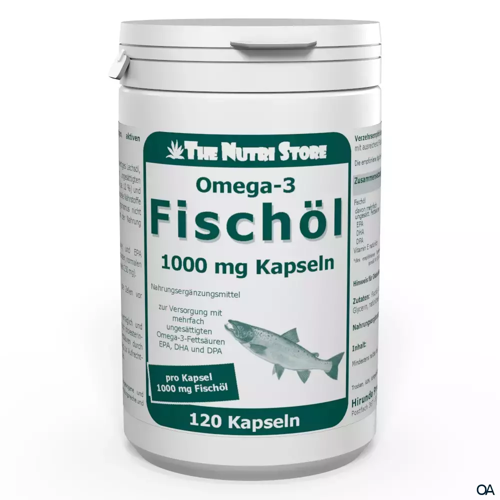 The Nutri Store Omega-3 Fischöl 1000 mg Kapseln The Nutri Store Omega-3 Fischöl 1000 mg Kapseln