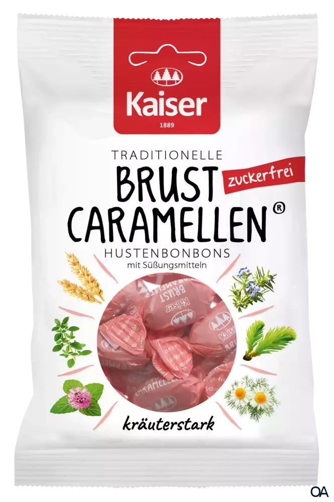 Kaiser Brust Caramellen Hustenbonbons zuckerfrei