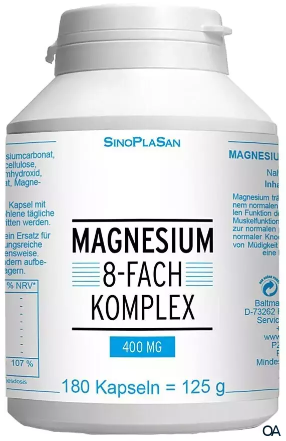 SinoPlaSan Magnesium 8-fach Komplex 400 mg Kapseln SinoPlaSan Magnesium 8-fach Komplex 400 mg Kapseln