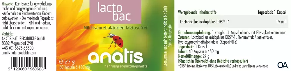 anatis Lactobac Darmbakterien Kapseln anatis Lactobac Darmbakterien Kapseln