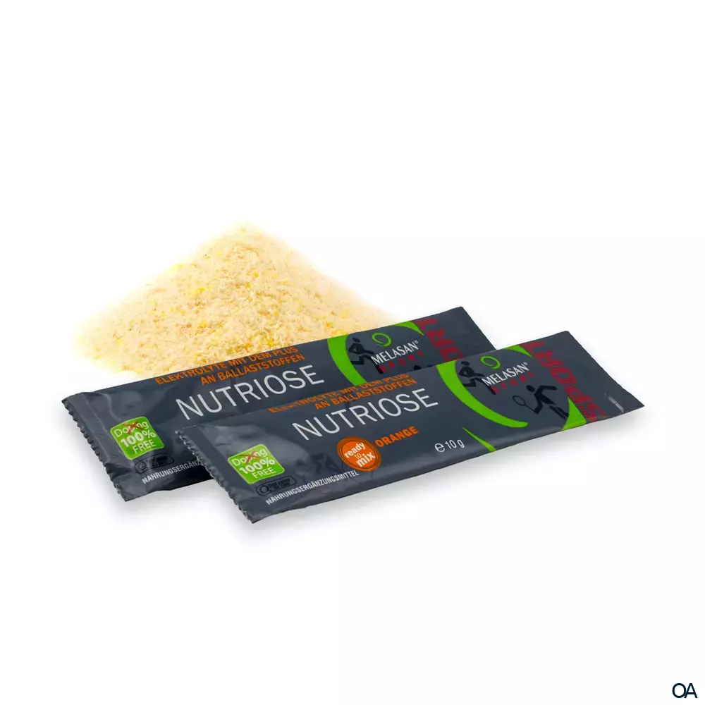 Melasan Sport Sportgetränk mit Nutriose Pulver-Sticks Orange 10 g Melasan Sport Sportgetränk mit Nutriose Pulver-Sticks Orange 10 g