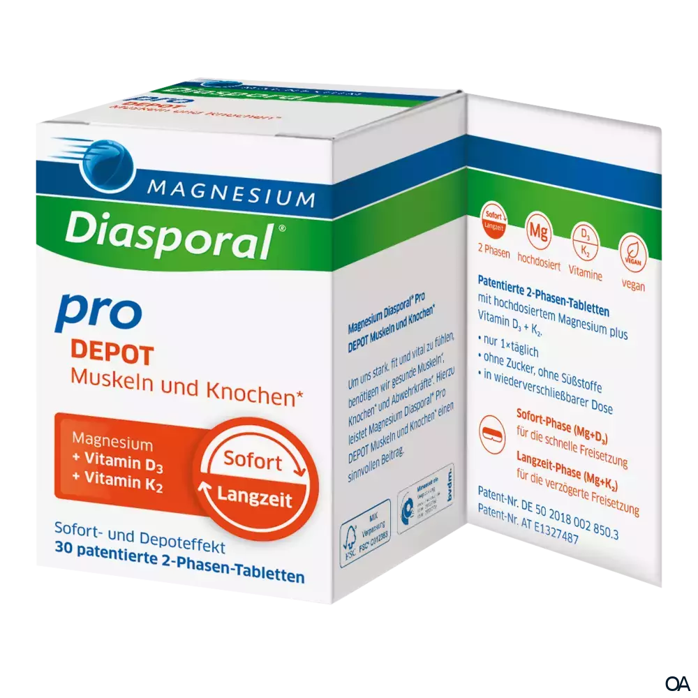 Magnesium Diasporal® Pro DEPOT Muskeln und Knochen* Tabletten Magnesium Diasporal® Pro DEPOT Muskeln und Knochen* Tabletten