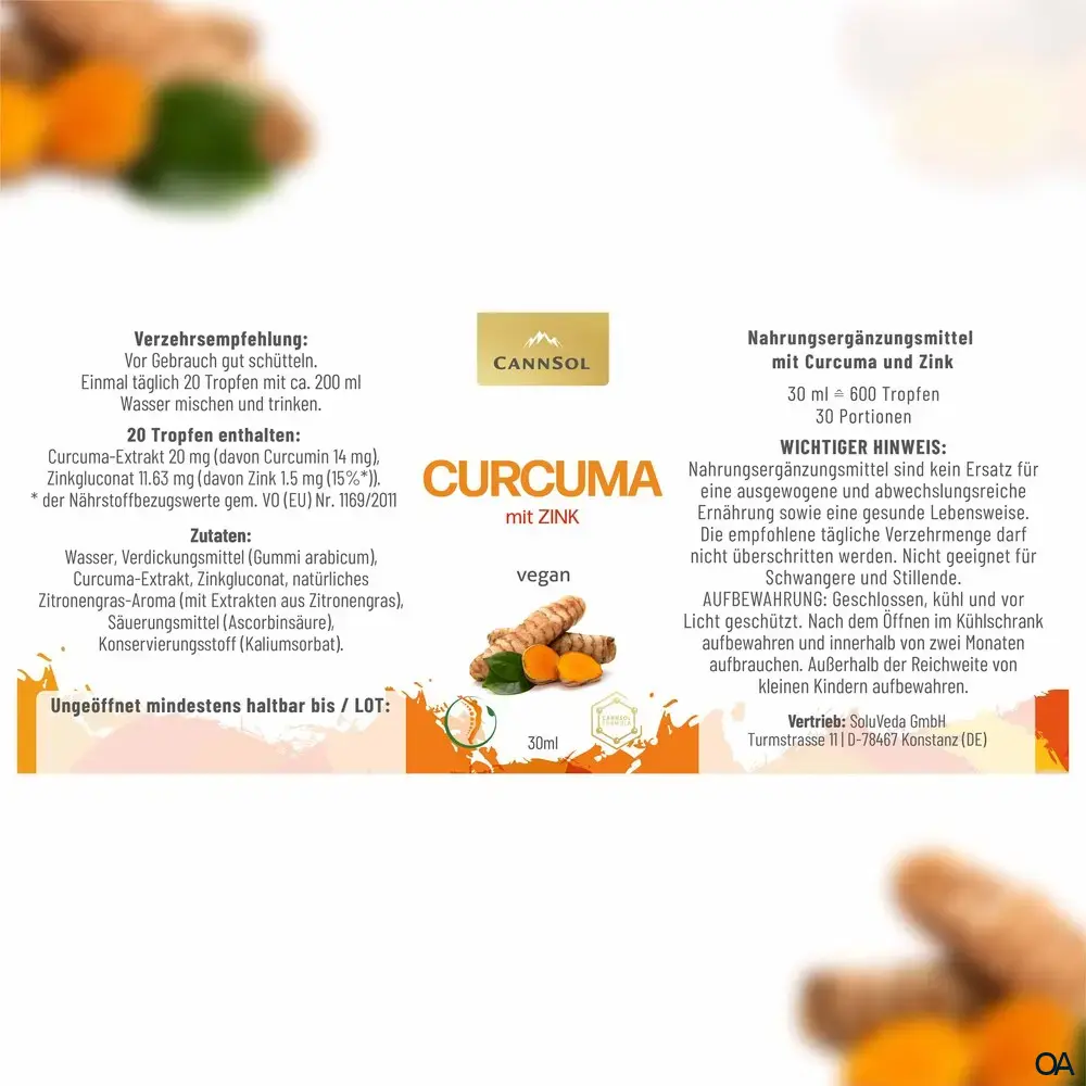 CannSol Curcuma mit Zink Tropfen CannSol Curcuma mit Zink Tropfen