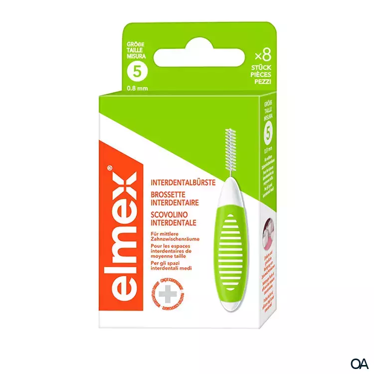 elmex® Interdentalbürsten​ Grün, Größe 5, 0,8 mm​