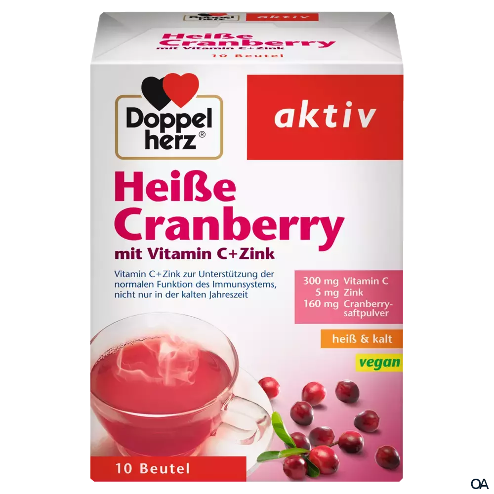 Doppelherz aktiv Heiße Cranberry mit Vitamin C + Zink Beutel Doppelherz aktiv Heiße Cranberry mit Vitamin C + Zink Beutel