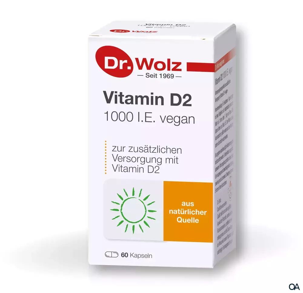 Dr. Wolz Vitamin D2 1000 I.E. vegan Kapseln Dr. Wolz Vitamin D2 1000 I.E. vegan Kapseln