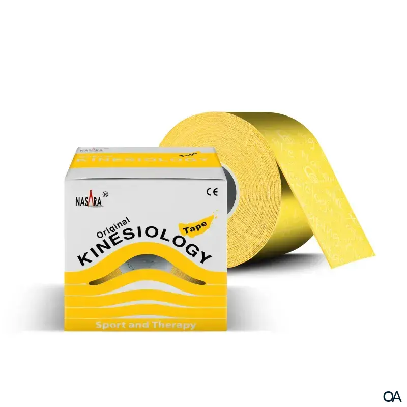 Nasara Kinesiologie Tape Gelb 5 cm x 5 m