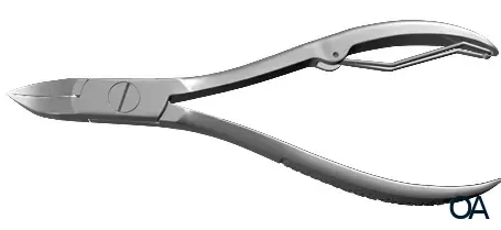 Kozbach Pharma 63R Nagelzange, Röllchenfeder, rostfrei, 12 cm