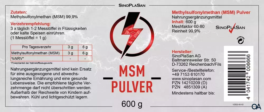SinoPlaSan MSM Pulver
