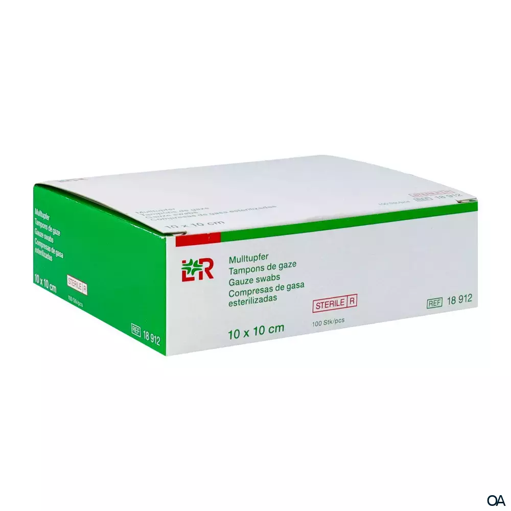 Lohmann & Rauscher Mulltupfer 17-fädig, 10 x 10 cm