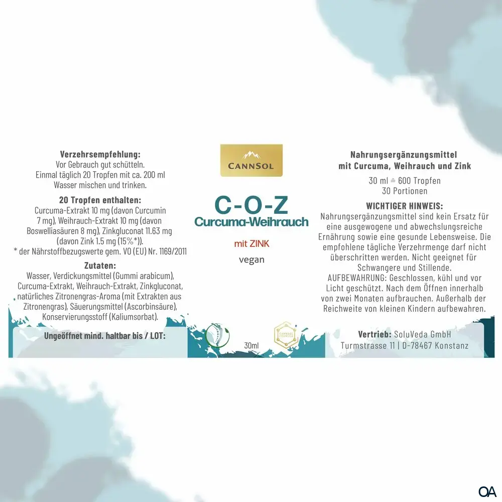 CannSol C-O-Z Curcuma – Weihrauch mit Zink Tropfen