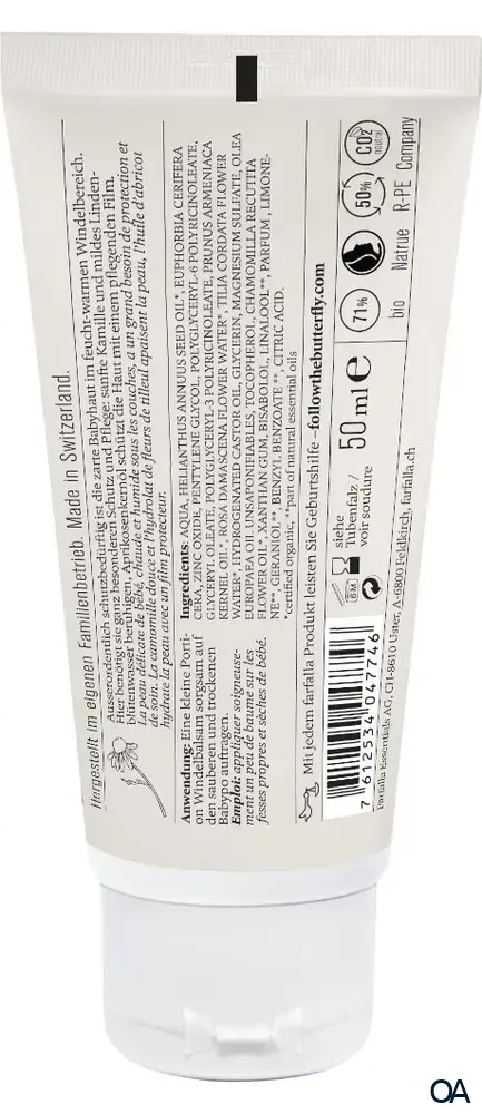 Farfalla Baby Kamille, Besänftigender Windelbalsam