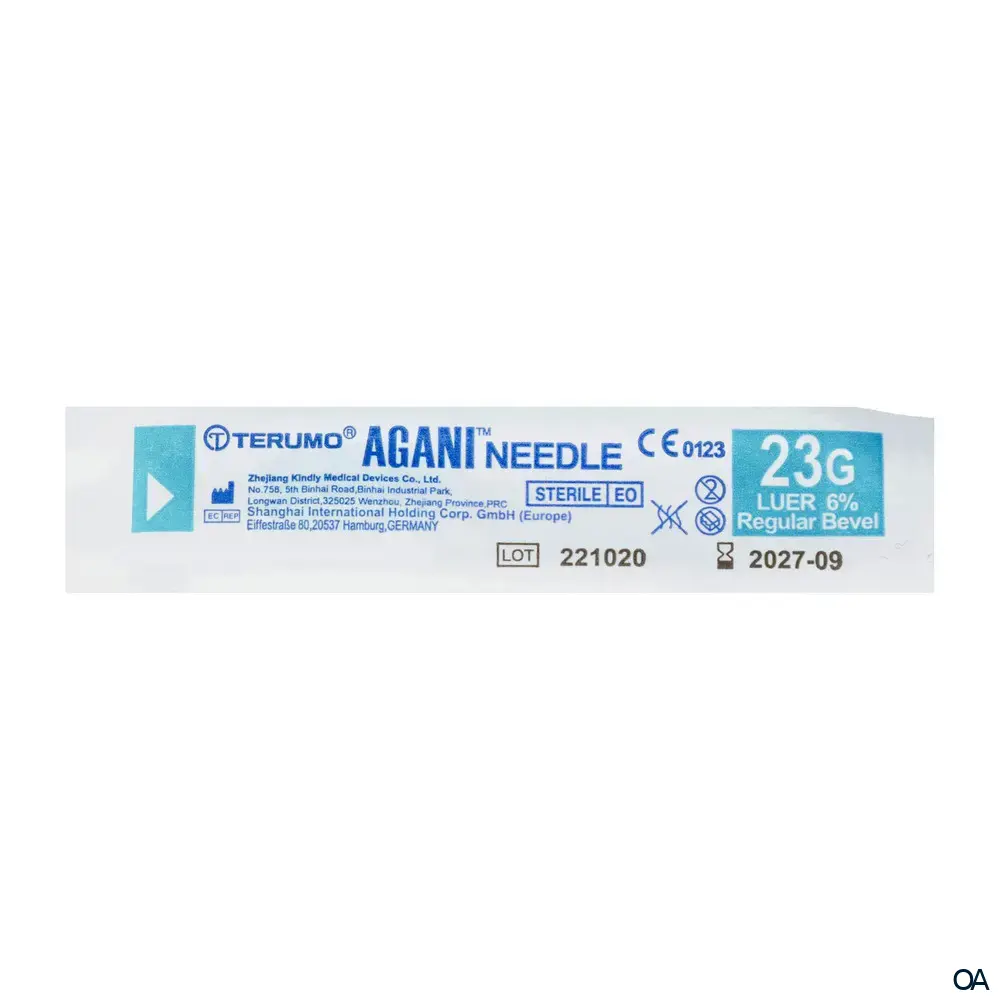 Terumo® Agani™ Einmal-Kanüle 23G x 5/8", Ø 0,6 x 16 mm, blau