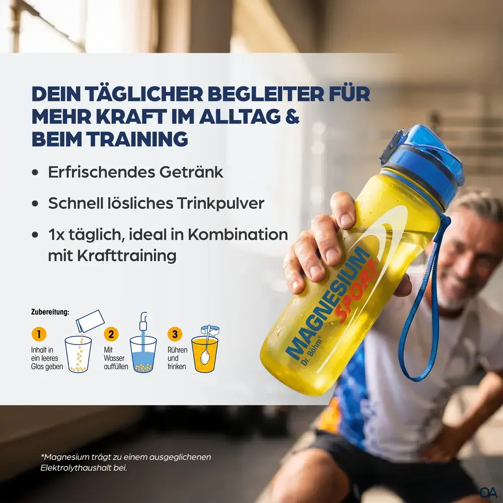 Dr. Böhm® Magnesium Sport® + Kreatin Trinkpulver Sachets
