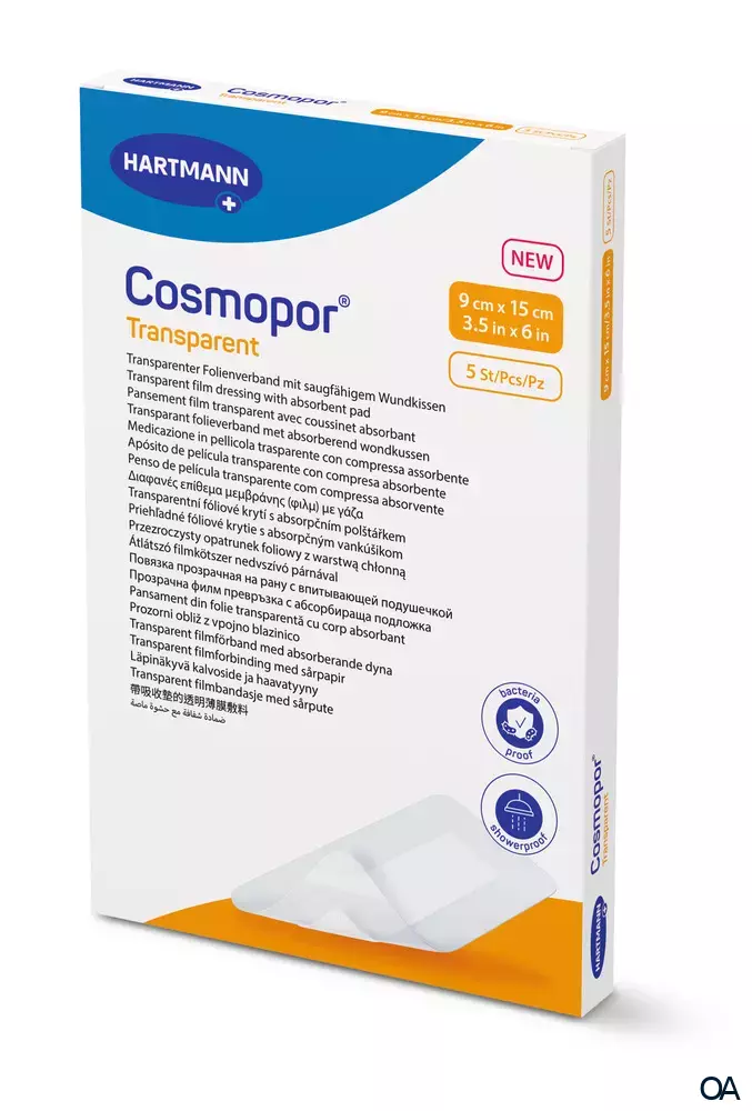 Cosmopor® transparent Folienverband 9 x 15 cm
