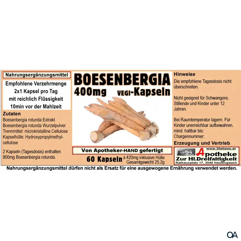 Boesenbergia 400 mg Vegi-Kapseln