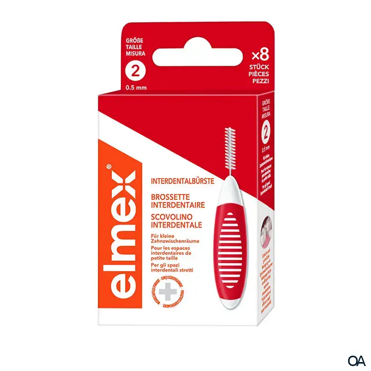 elmex® Interdentalbürsten Rot, Größe 2, 0,5 mm