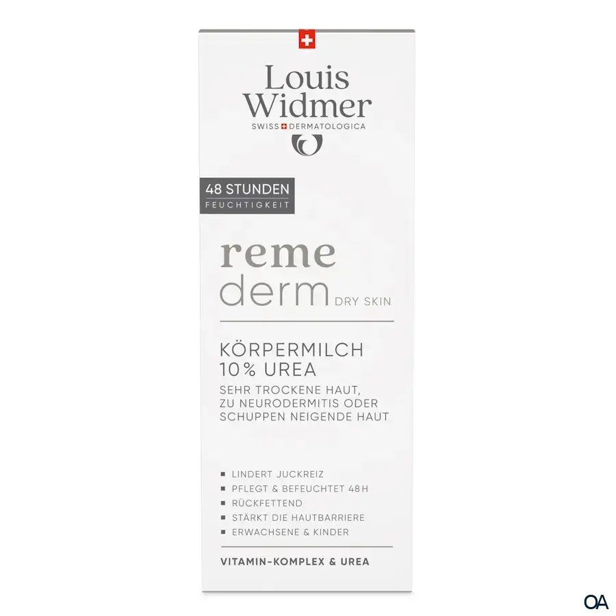 Louis Widmer Remederm Dry Skin Körpermilch 10 % Urea - leicht parfümiert Louis Widmer Remederm Dry Skin Körpermilch 10 % Urea - leicht parfümiert