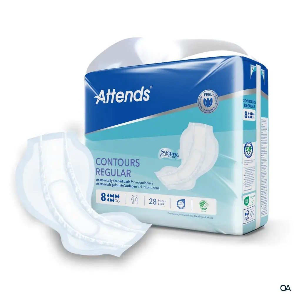 Attends Contours Regular 8 - Inkontinenzvorlagen