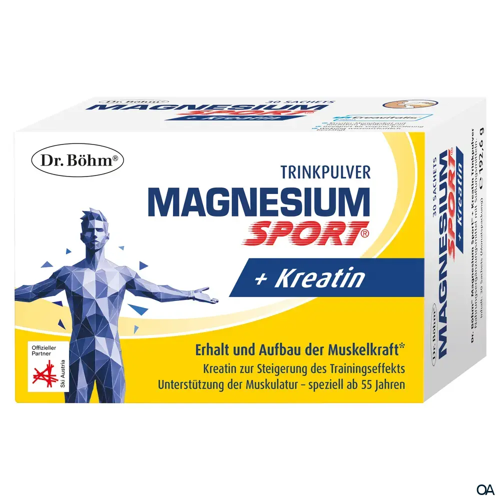 Dr. Böhm® Magnesium Sport® + Kreatin Trinkpulver Sachets