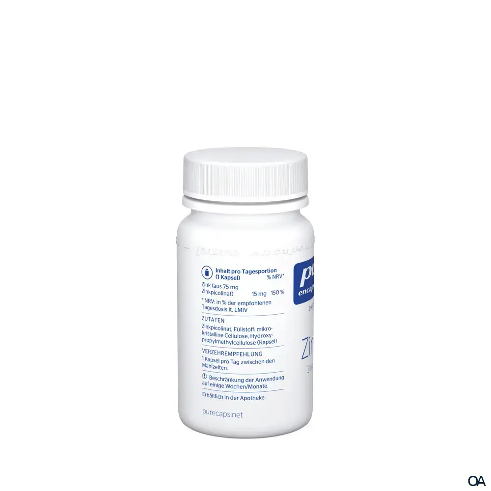 pure encapsulations® Zink 15 (Zinkpicolinat) Kapseln