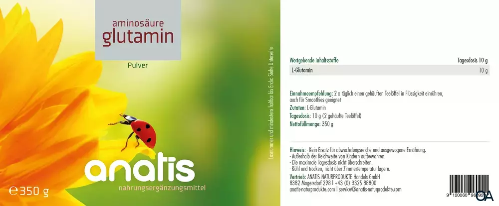 anatis Aminosäure Glutamin Pulver anatis Aminosäure Glutamin Pulver