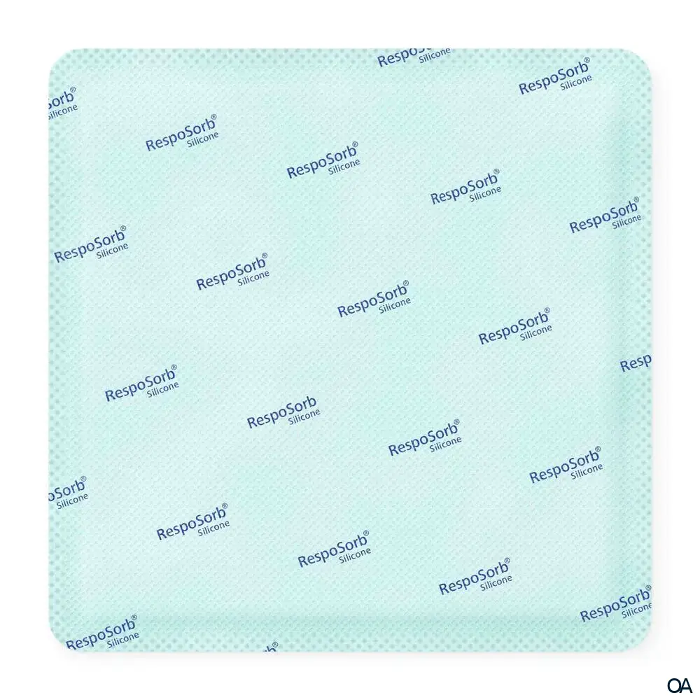 RespoSorb® Silicone superabsorbierende Saugkompresse mit Silikonwundkontaktschicht steril, 12,5 x 12,5 cm