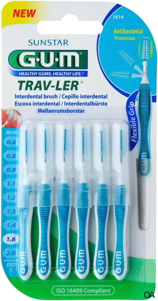 GUM® TRAV-LER® Interdentalbürsten Tanne ISO 5 - Ø 1,6 mm - Blau GUM® TRAV-LER® Interdentalbürsten Tanne ISO 5 - Ø 1,6 mm - Blau