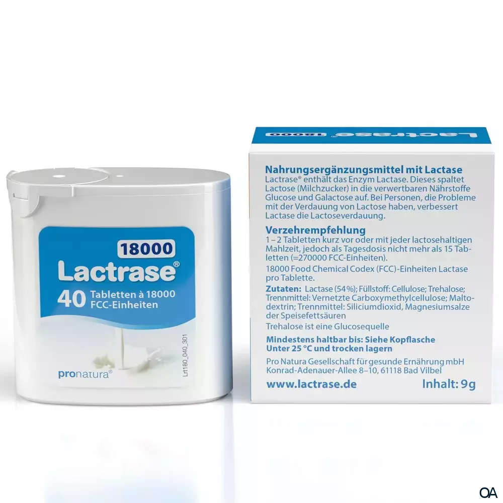 Lactrase® 18000 FCC Tabletten Spender Lactrase® 18000 FCC Tabletten Spender