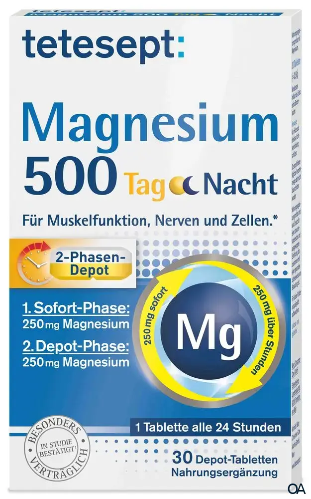 tetesept Magnesium 500 Tag Nacht Tabletten