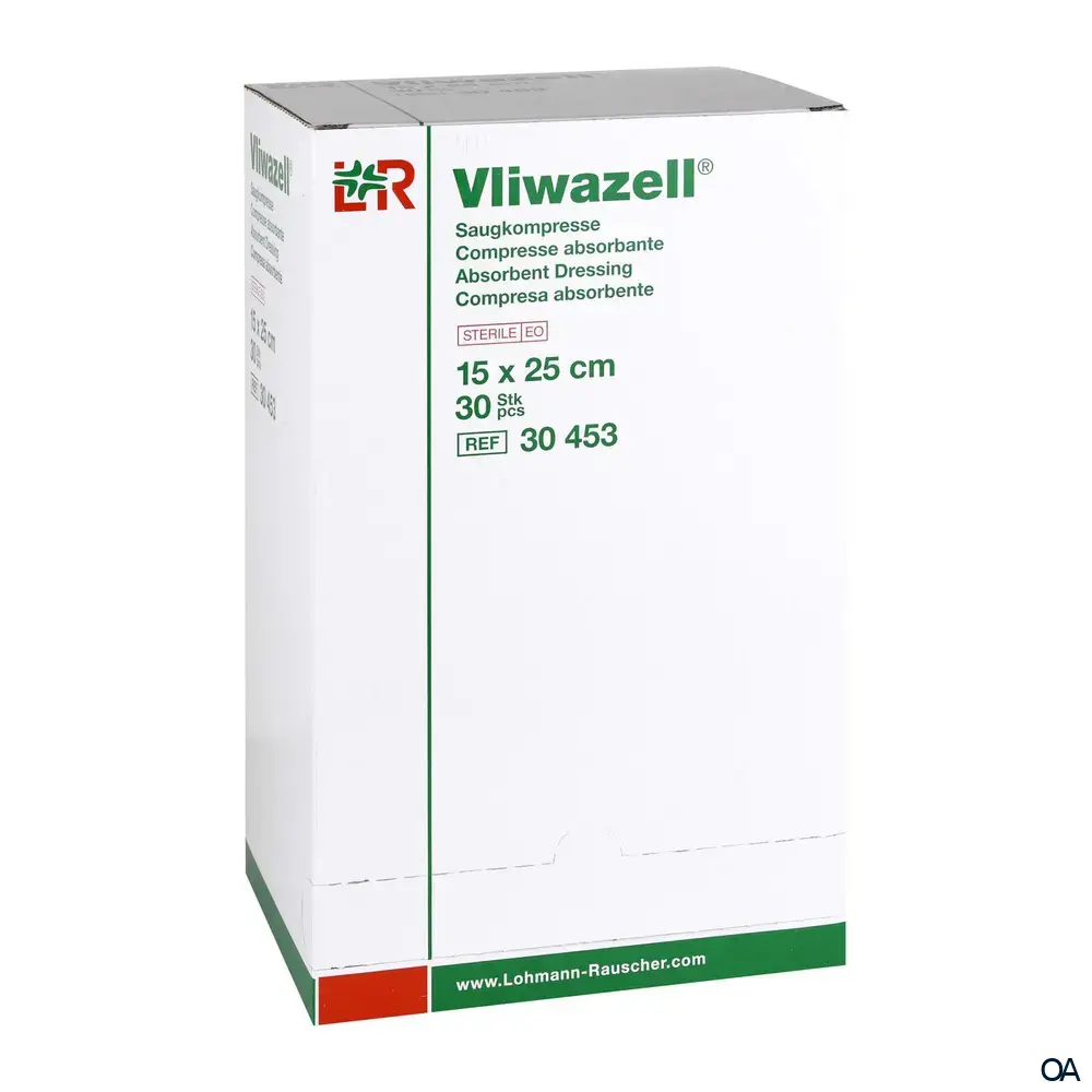 Vliwazell® Saugkompressen steril, 15 x 25 cm Vliwazell® Saugkompressen steril, 15 x 25 cm