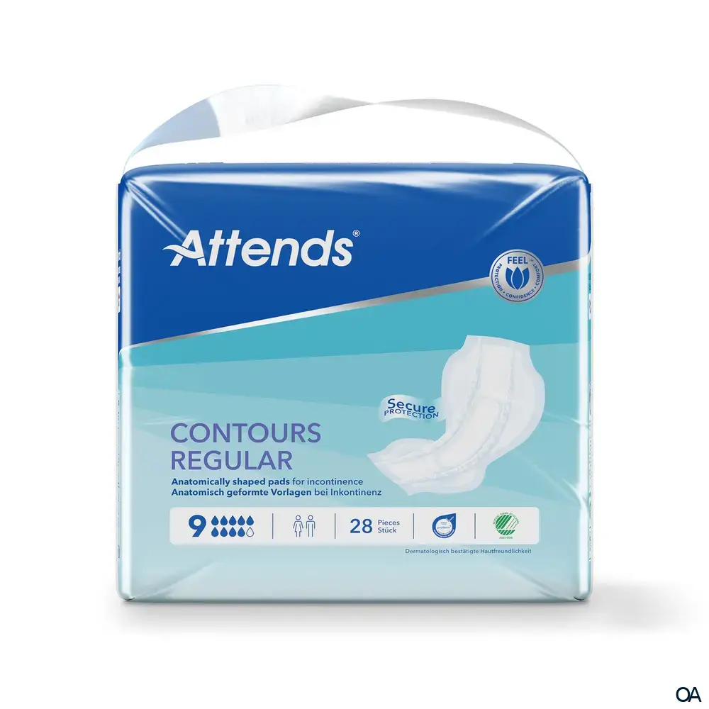 Attends Contours Regular 9 - Inkontinenzvorlagen