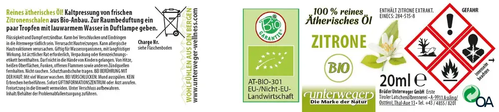 Unterweger Bio Zitronenöl