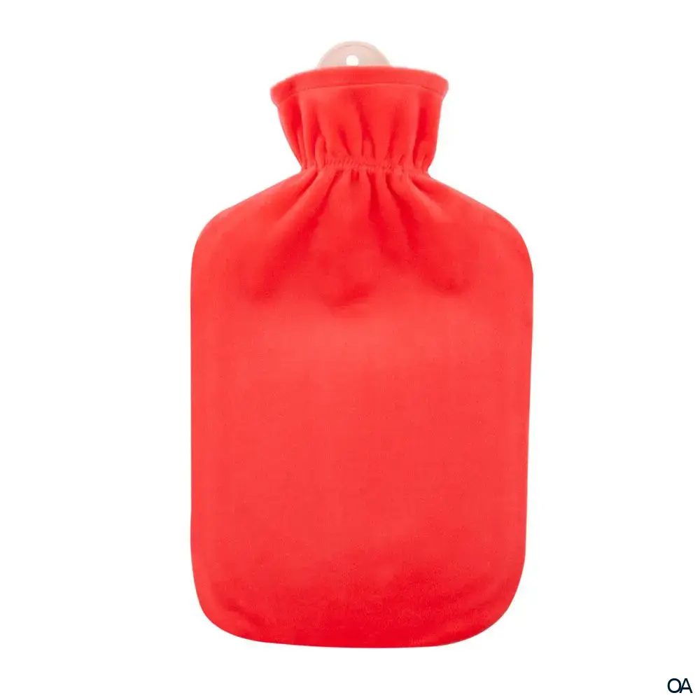 Sänger Wärmflasche mit Flauschbezug "Koralle" - 2,0L