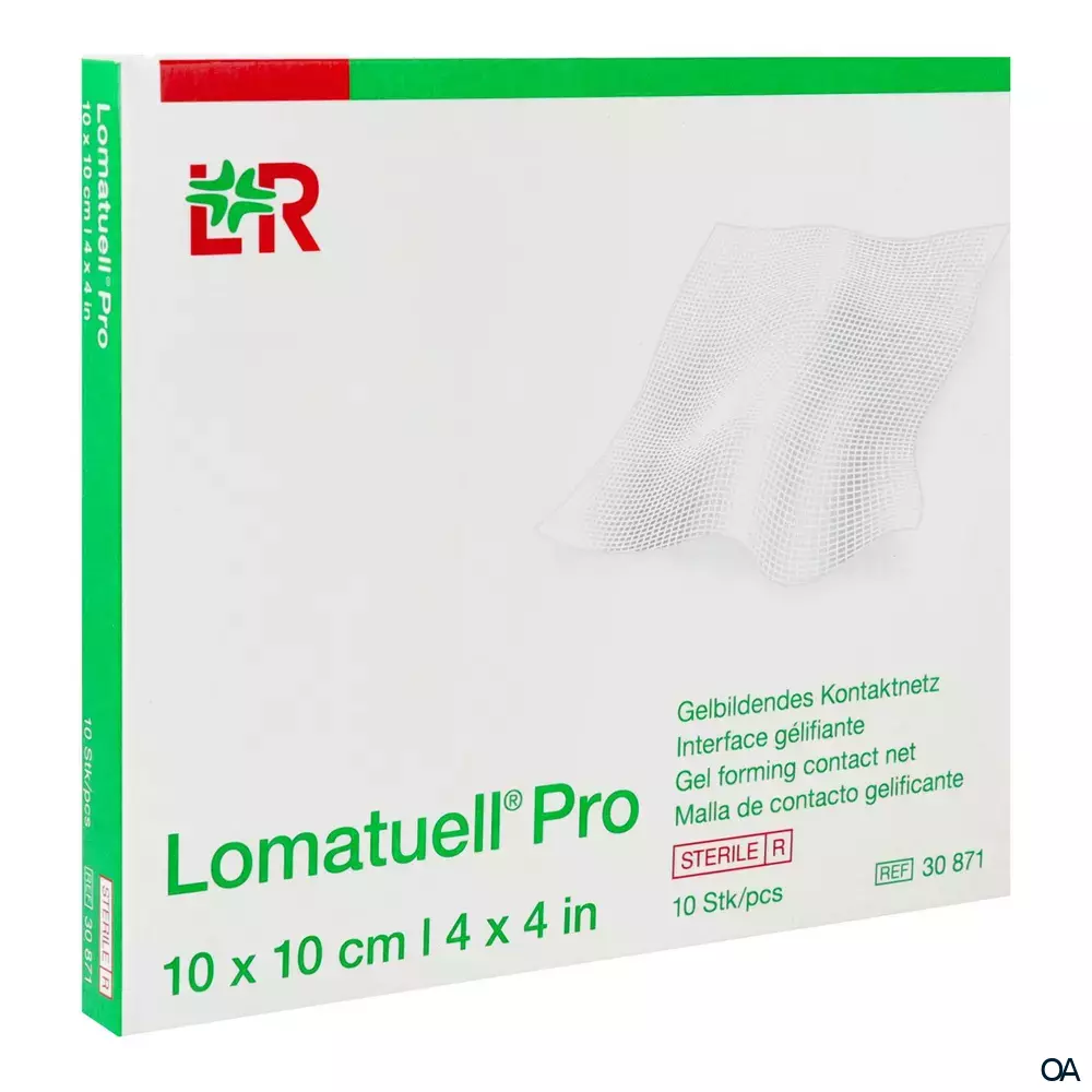 Lomatuell® Pro Gelbildendes Kontaktnetz steril 10 x 10 cm