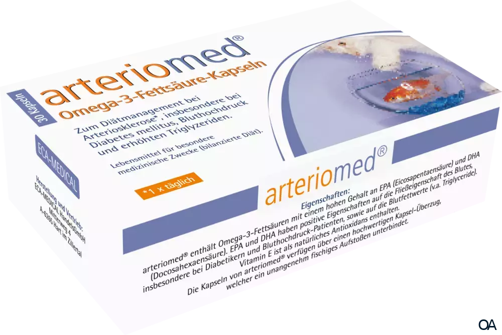 arteriomed® Omega-3-Fettsäure-Kapseln arteriomed® Omega-3-Fettsäure-Kapseln
