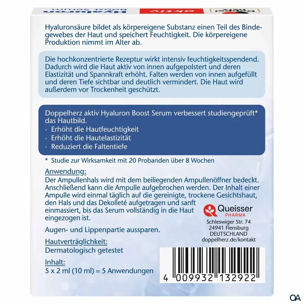 Doppelherz aktiv Hyaluron Boost Serum Anti-Aging Ampullen