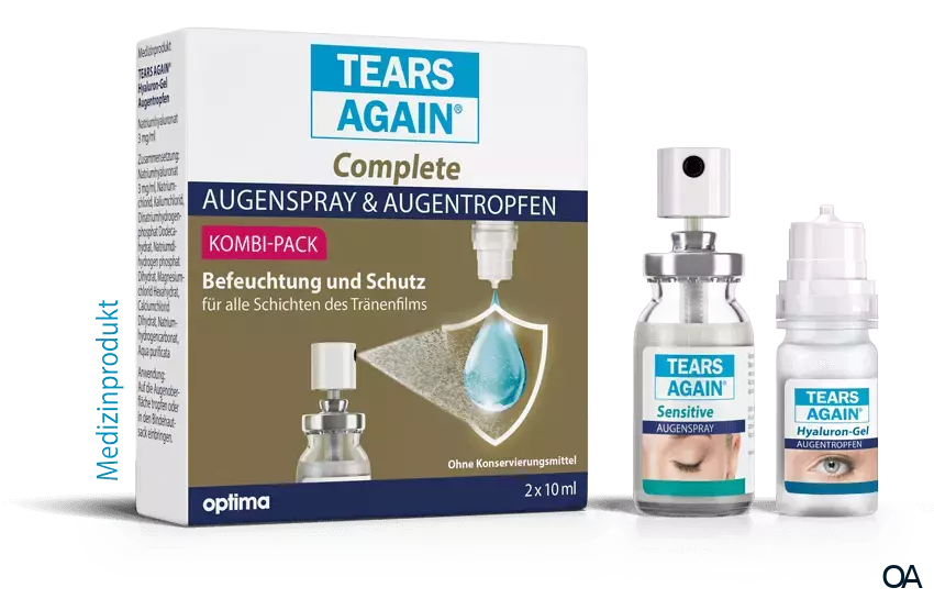 Tears Again® Complete Augenspray und Augentropfen Tears Again® Complete Augenspray und Augentropfen