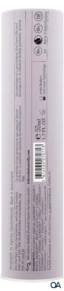 Farfalla aura 1968, natural eau de parfum Farfalla aura 1968, natural eau de parfum