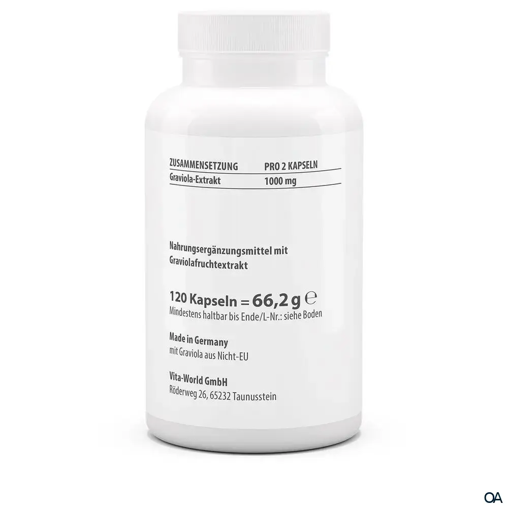 Vitaworld Graviola Extrakt 500 mg Kapseln