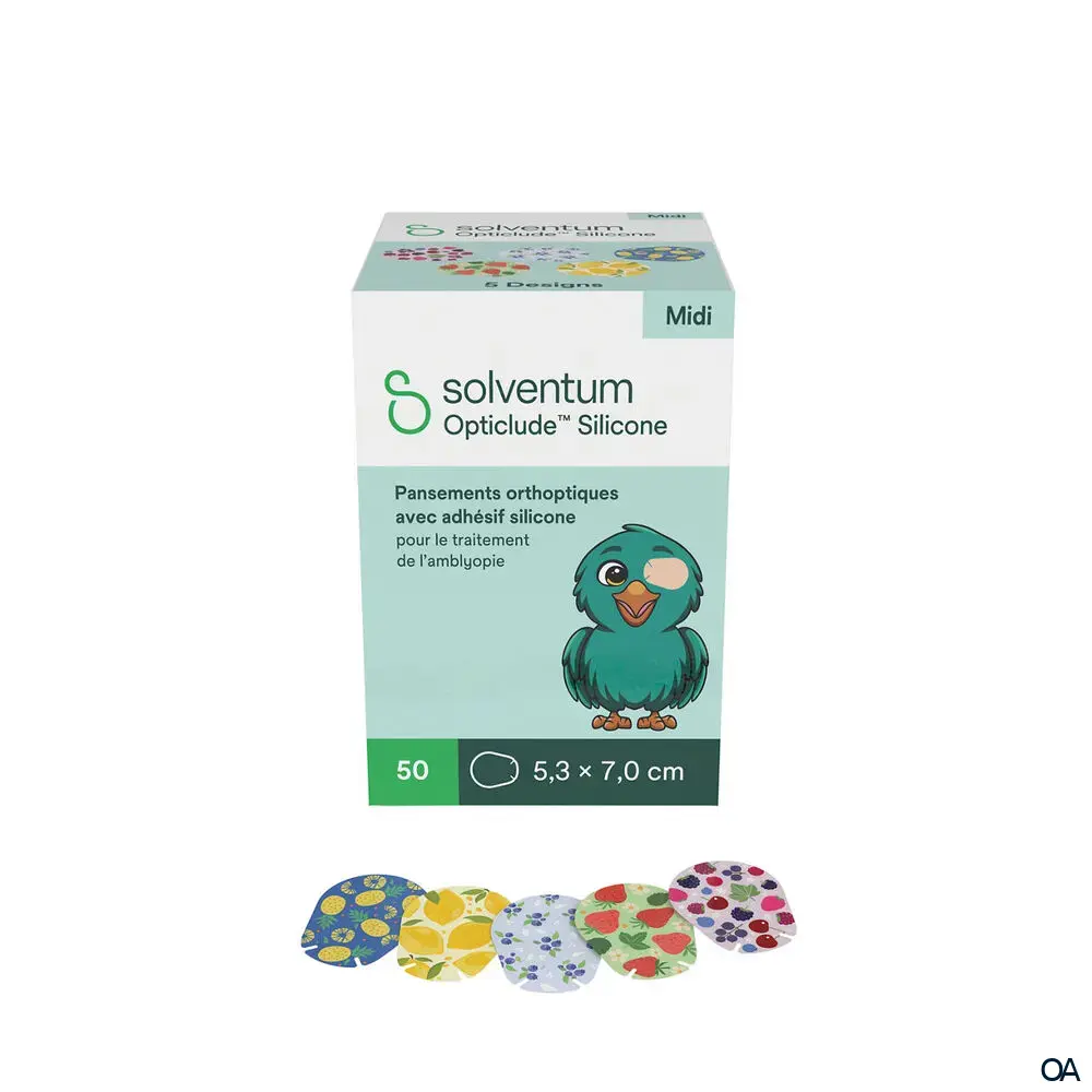 3M™ Opticlude™ Silicone Augenpflaster 2738 PG, Midi, Mädchen, 5,3 × 7 cm