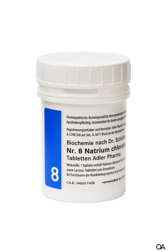Schüßler Salz Adler Nr. 8 Natrium chloratum D6 Tabletten Schüßler Salz Adler Nr. 8 Natrium chloratum D6 Tabletten