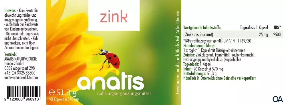 anatis Zink Kapseln anatis Zink Kapseln