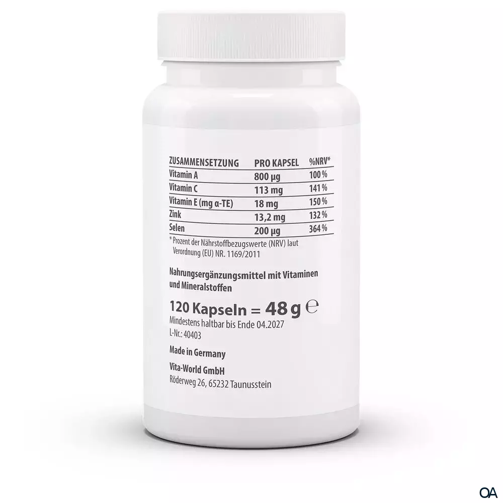 Vitaworld ACE Zink + Selen Kapseln
