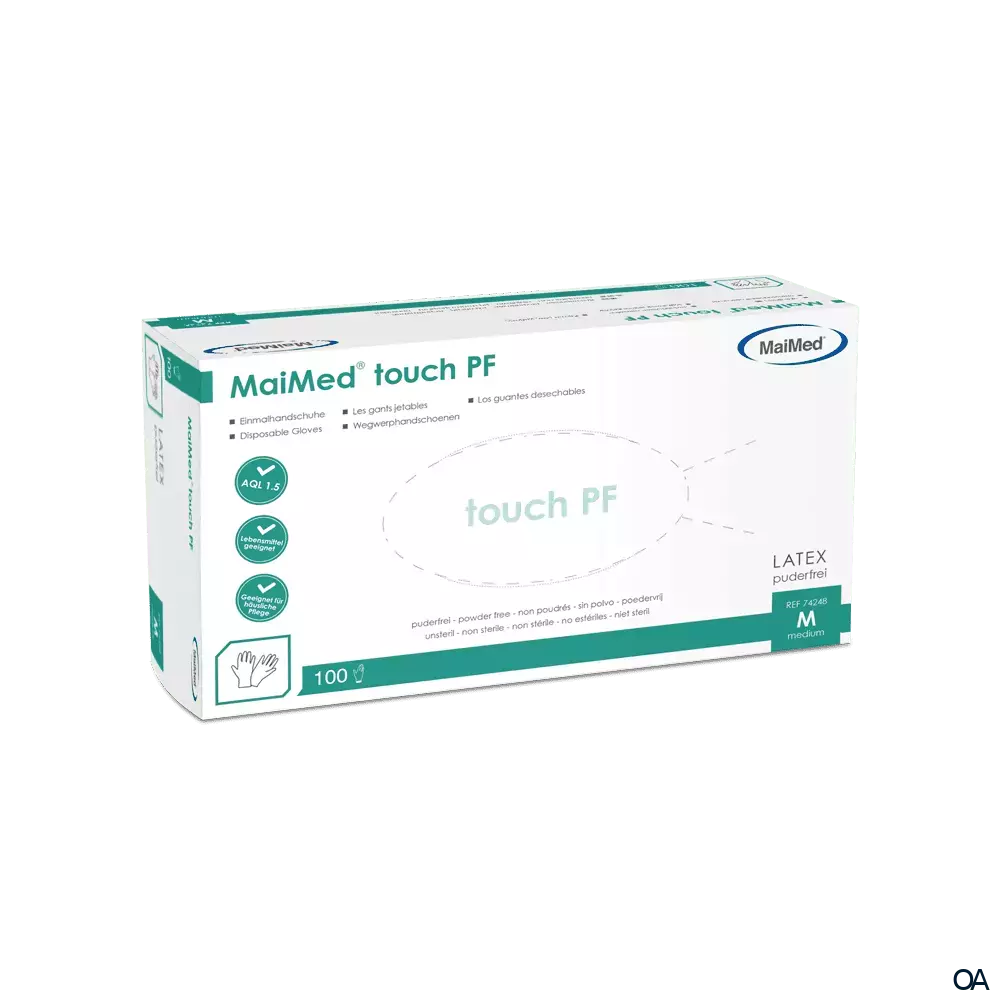 MaiMed® touch PF Latex Einweghandschuhe, unsteril, puderfrei